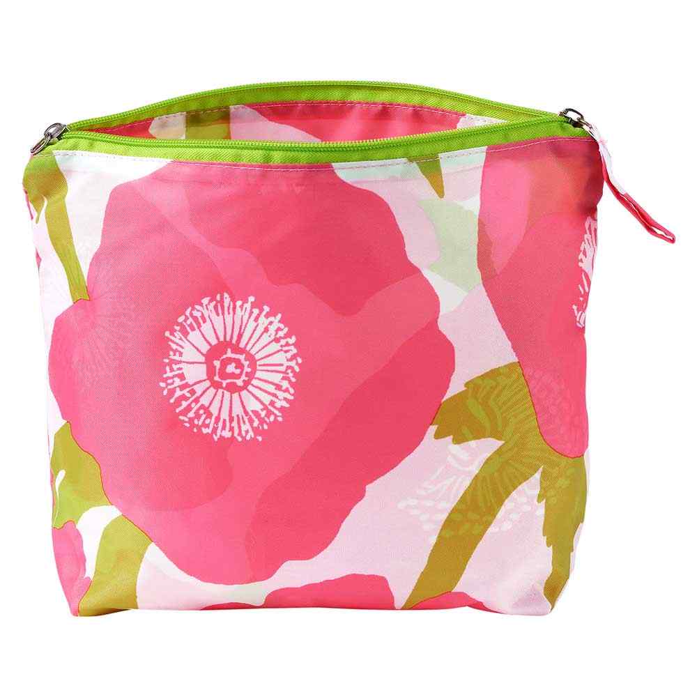 Poppies Pink Splash Proof Pouch Travel Pouch - rockflowerpaper