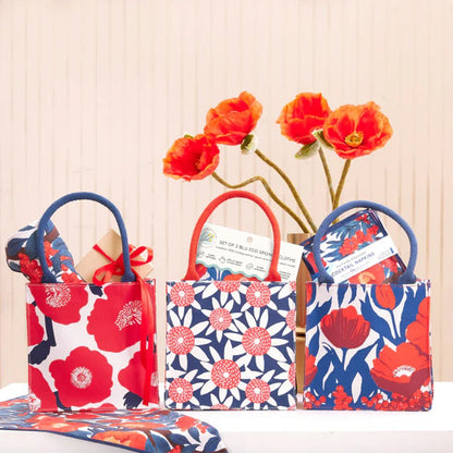 Poppies Reusable Itsy Bitsy Gift Bag Gift Bag - rockflowerpaper