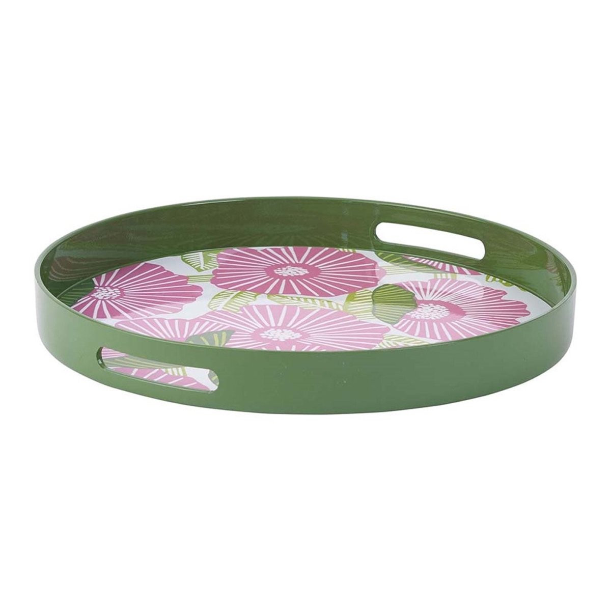 Poppy Papaver 15 Inch Round Tray Tray - rockflowerpaper