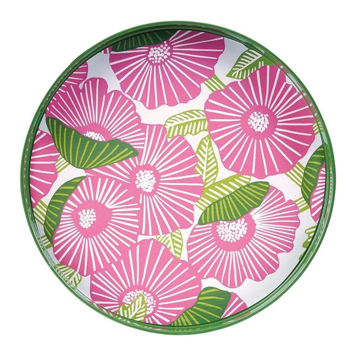 Poppy Papaver 15 Inch Round Tray Tray - rockflowerpaper