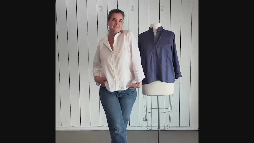 Easy Lightweight White Cotton Blouse