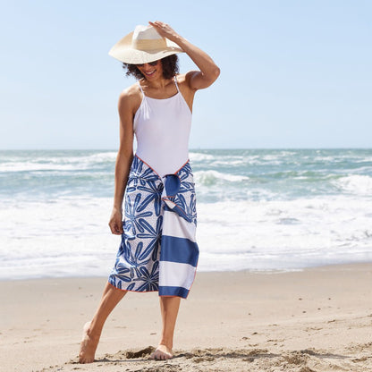 Reversible Eco Beach Towel | Geo Starfish Design Beach Towel - rockflowerpaper