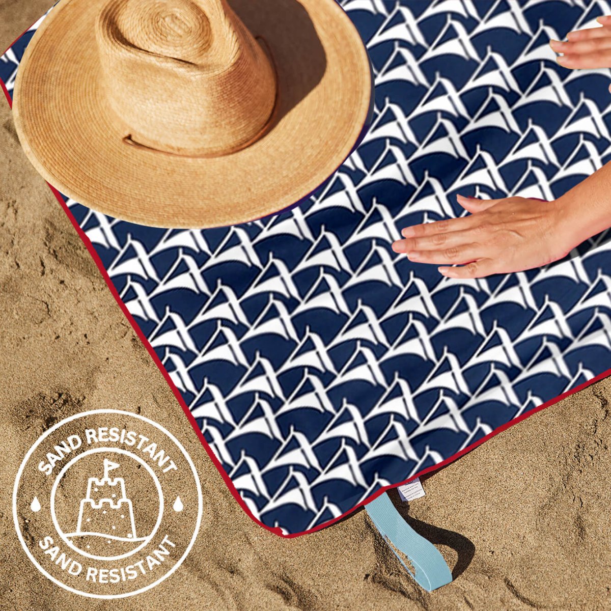Sailboats Reversible Eco Beach Towel Beach Towel - Rockflowerpaper