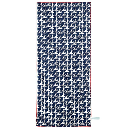 Sailboats Reversible Eco Beach Towel Beach Towel - Rockflowerpaper