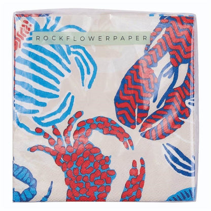 Sandy Claws Paper Cocktail Napkins (Pack of 20) Paper Cocktail Napkin - rockflowerpaper