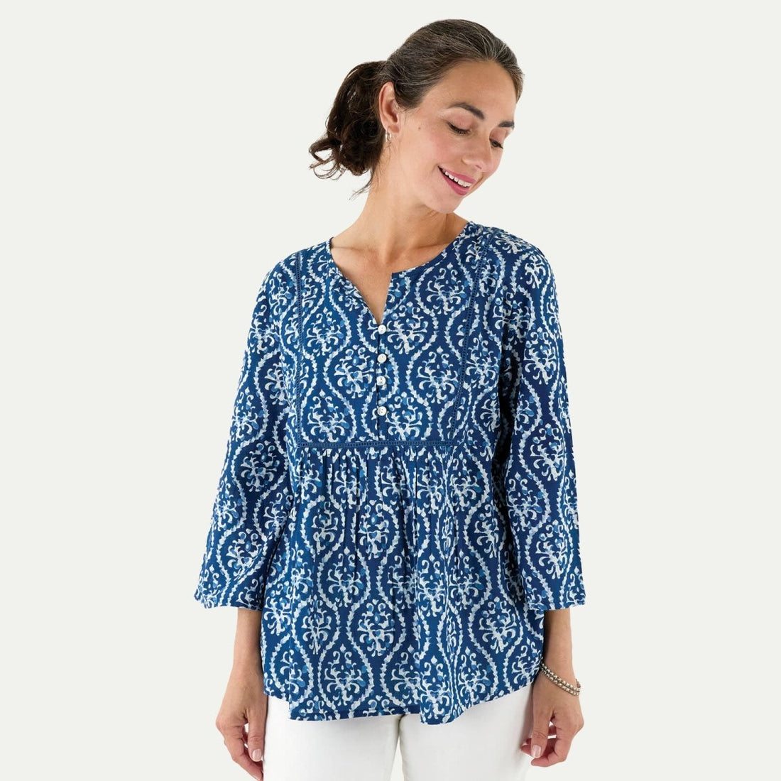 Sara Indigo Bohemian Tunic Tunic - rockflowerpaper