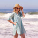 Sardina Ocean Cotton Button Down Beach Tunic
