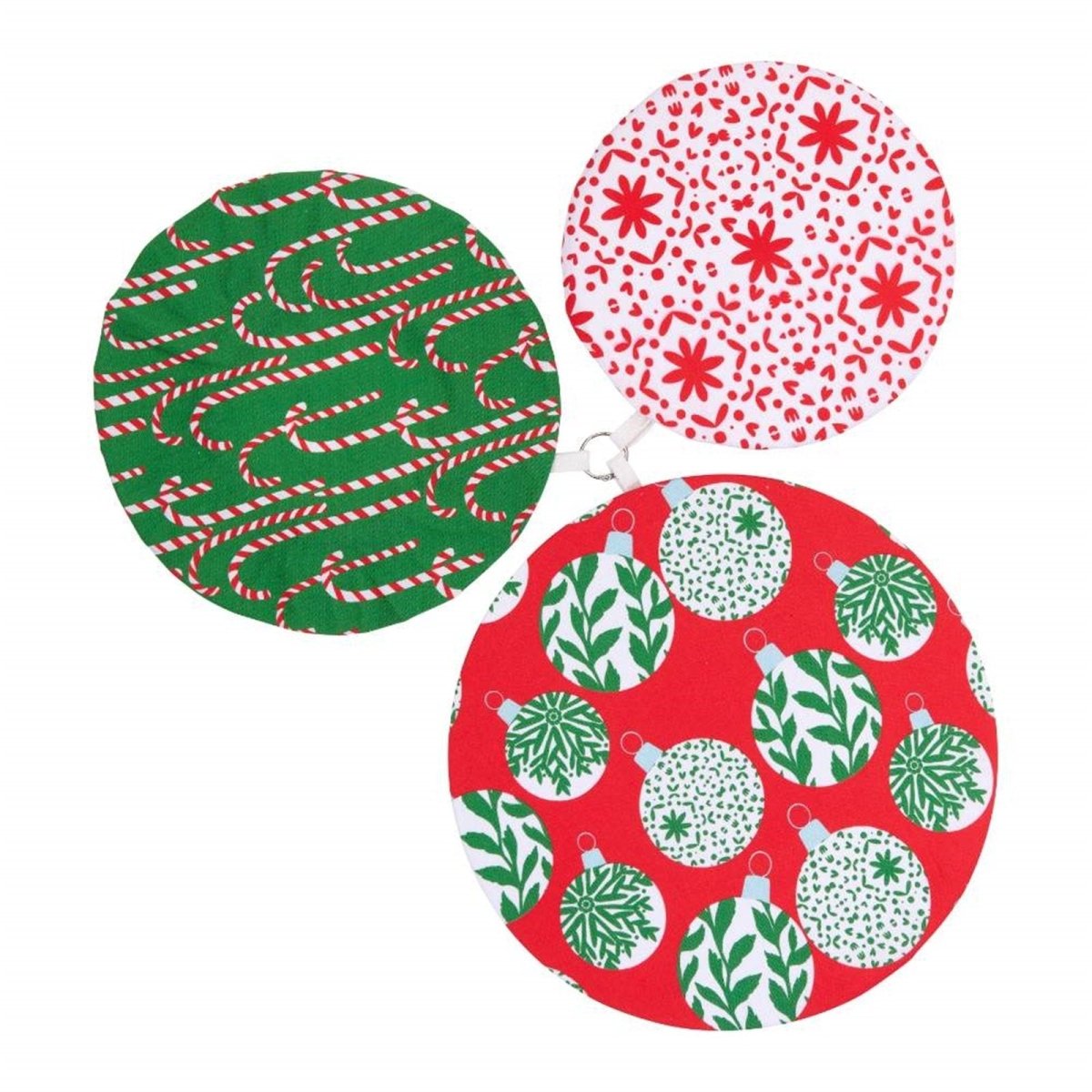 Scandi Ornaments Cotton Dish Covers Set of 3 Eco Dish Cover - rockflowerpaper