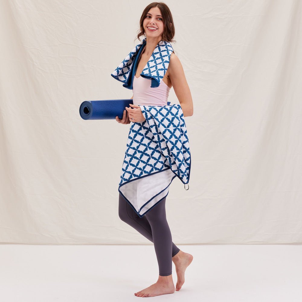 Scout Navy Yoga Towel Yoga Towel - rockflowerpaper