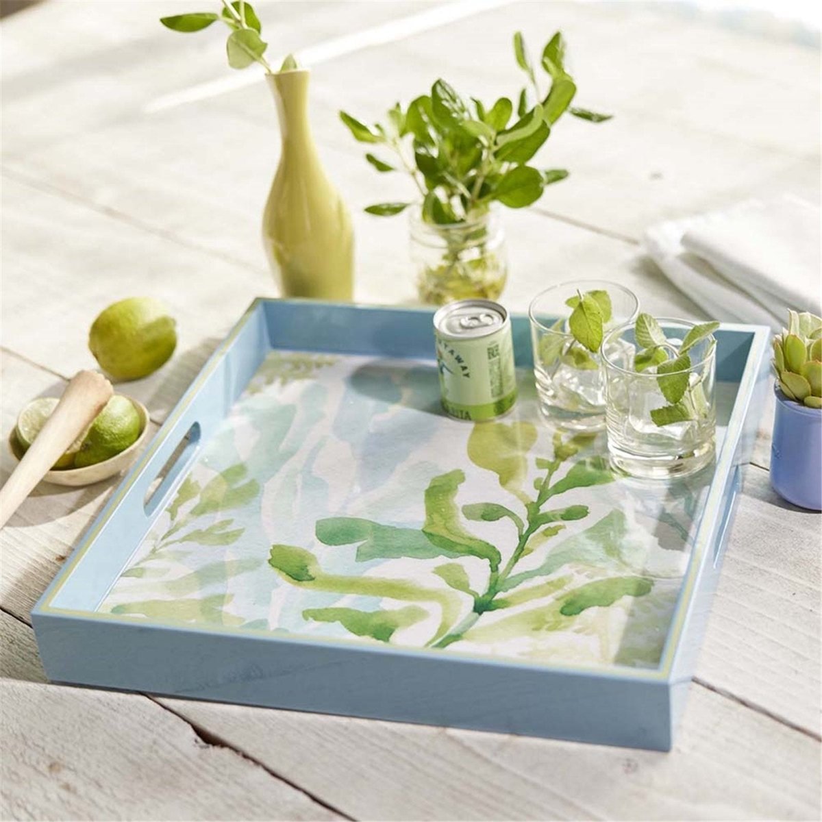 Sea Kelp 15 Inch Square Tray Tray - rockflowerpaper