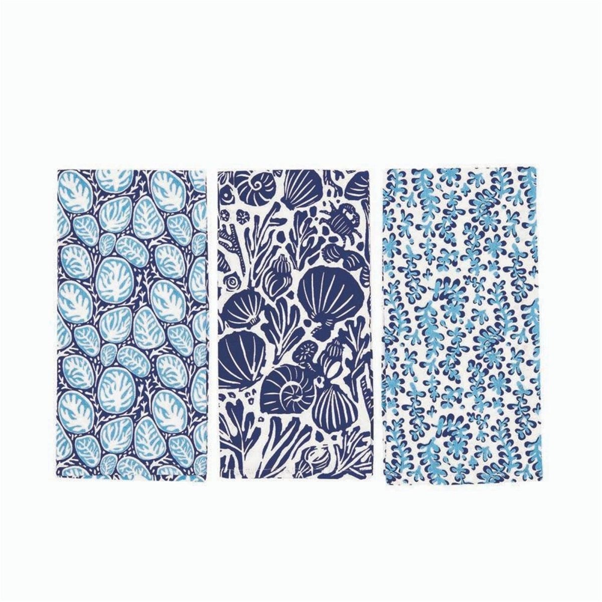 Sea Life Kitchen Cotton Towels (Set of 3) Cotton Kitchen Towel - rockflowerpaper