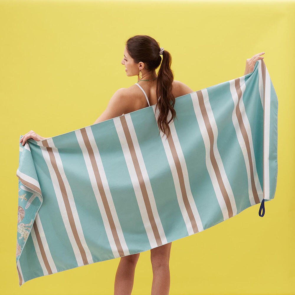 Sea Treasures Reversible Eco Beach Towel – Rockflowerpaper