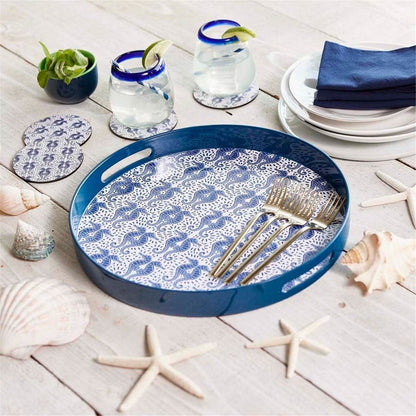 Seahorses 15 Inch Round Tray Tray - rockflowerpaper