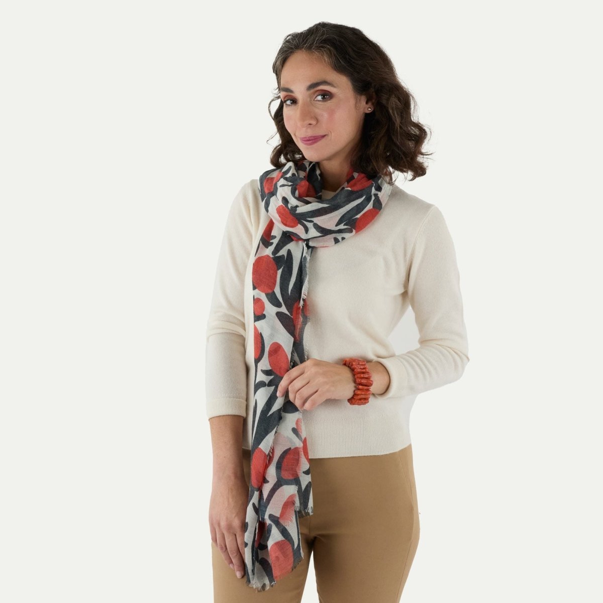 Softbloom Red Featherweight Scarf Scarf - rockflowerpaper