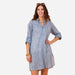 Suri Navy Button Down Beach Tunic