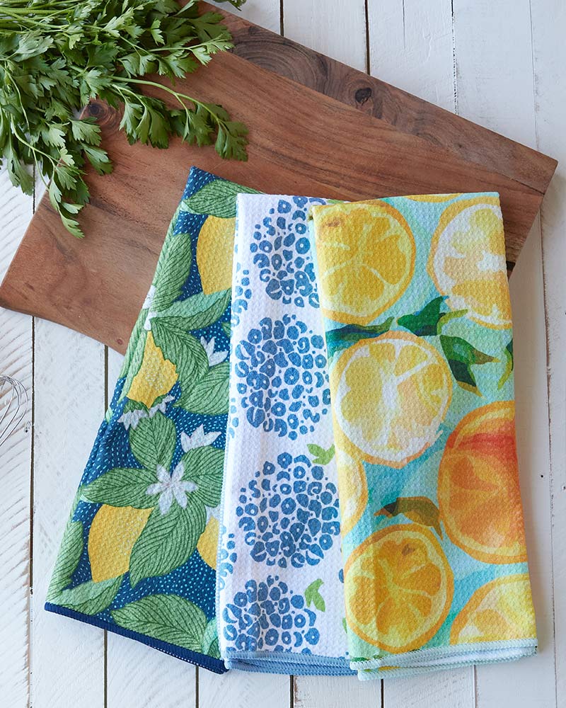 Olives Blu Kitchen Tea Towel Rockflowerpaper LLC Olives blu kitchen tea towel rockflowerpaper llc