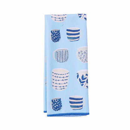 Teatime blu Kitchen Tea Towel Kitchen Towel - rockflowerpaper