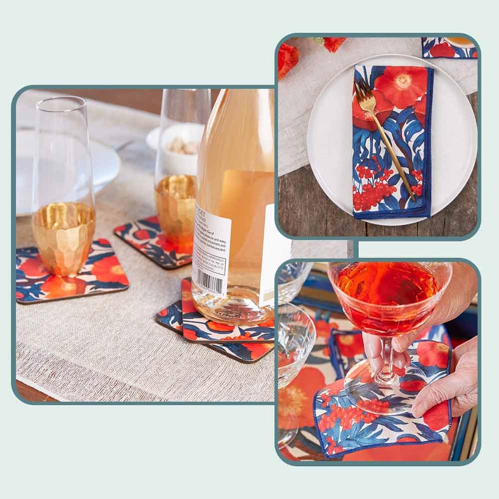 Icelandic Poppies Home Bundle Coaster - rockflowerpaper