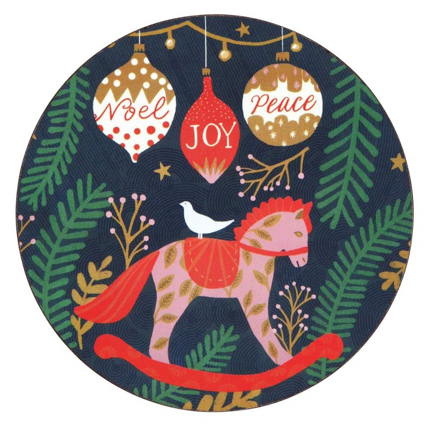 Holiday Horse Tray &amp; Coaster Bundle Coaster - rockflowerpaper