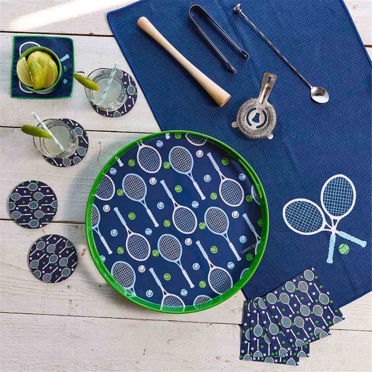 Tennis 15 Inch Round Tray Tray - rockflowerpaper