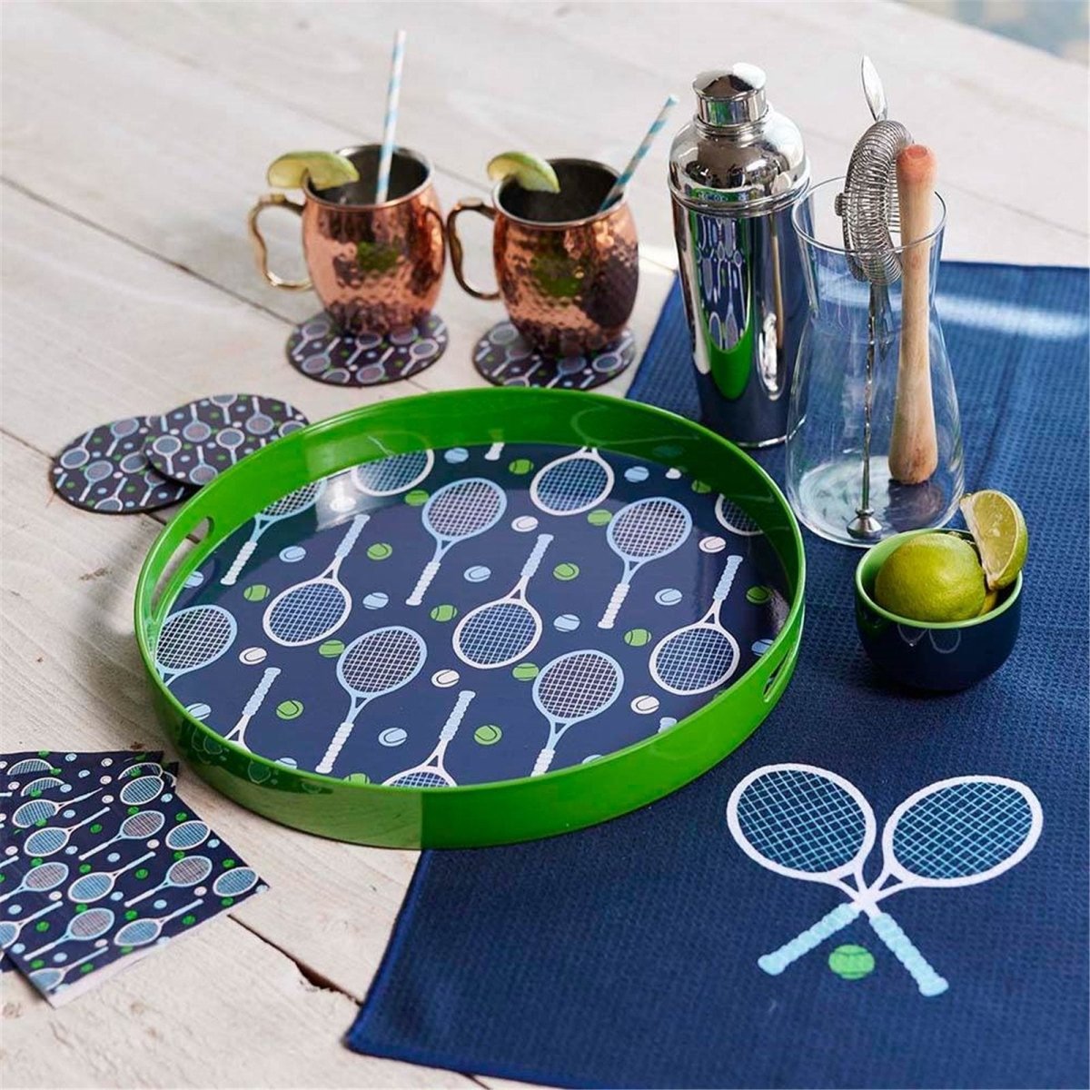 Tennis 15 Inch Round Tray Tray - rockflowerpaper