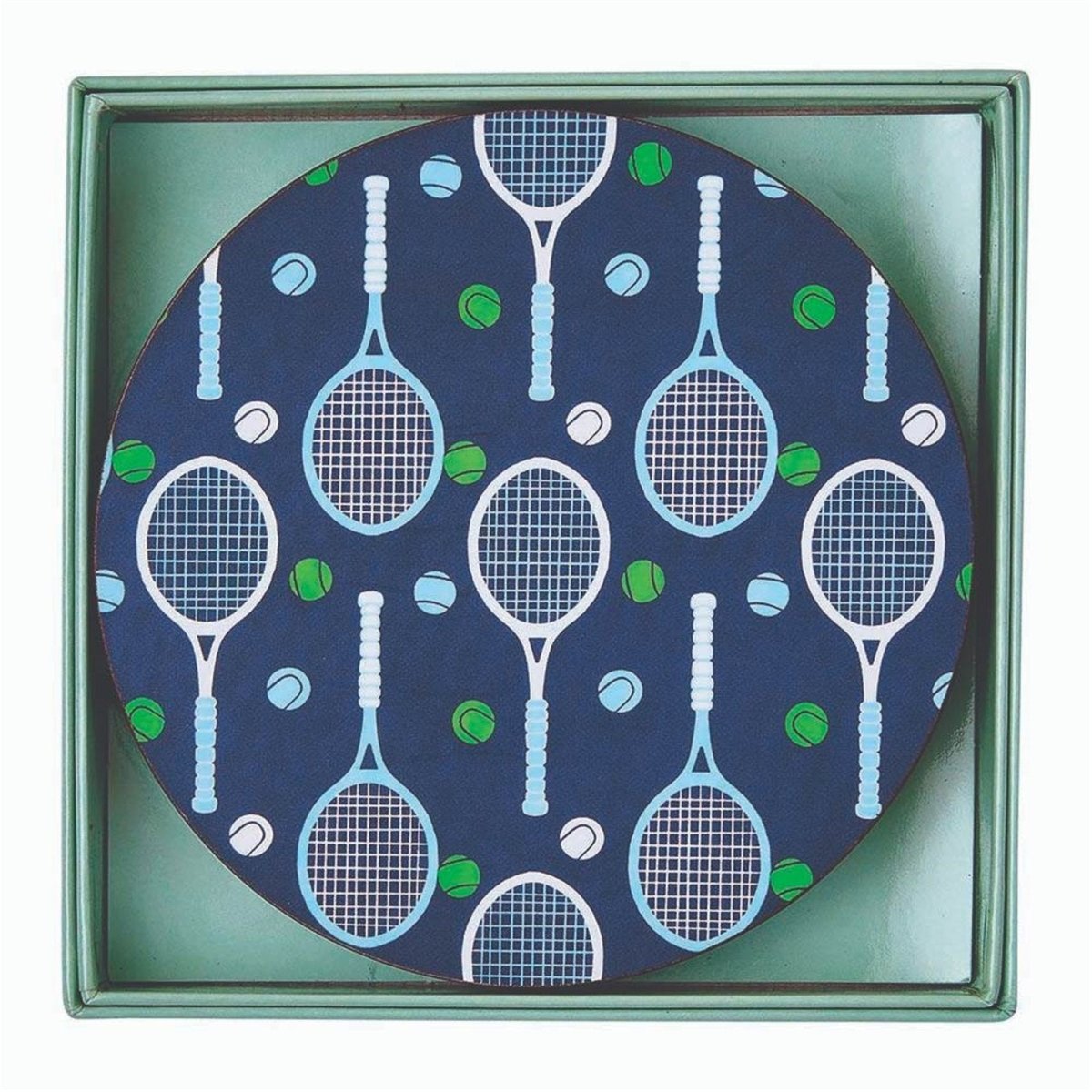 Tennis Round Coaster - Set of 4 Coaster - rockflowerpaper