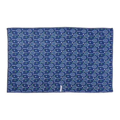 Tennis Solo Navy blu Kitchen Tea Towel - Double - Sided Print Kitchen Towel - rockflowerpaper