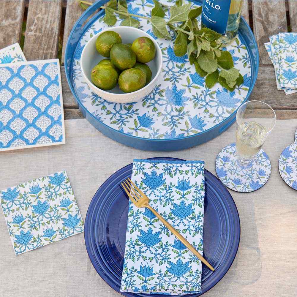 Tilly blu Dinner Napkin Dinner Napkin - rockflowerpaper