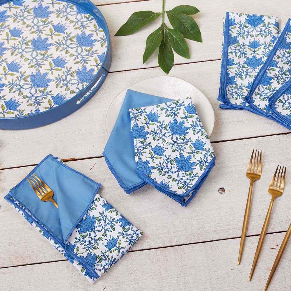 Tilly blu Dinner Napkin Dinner Napkin - rockflowerpaper