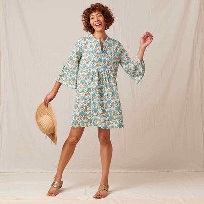 Tilly Blue Green Beach Dress Swim Cover Up - rockflowerpaper