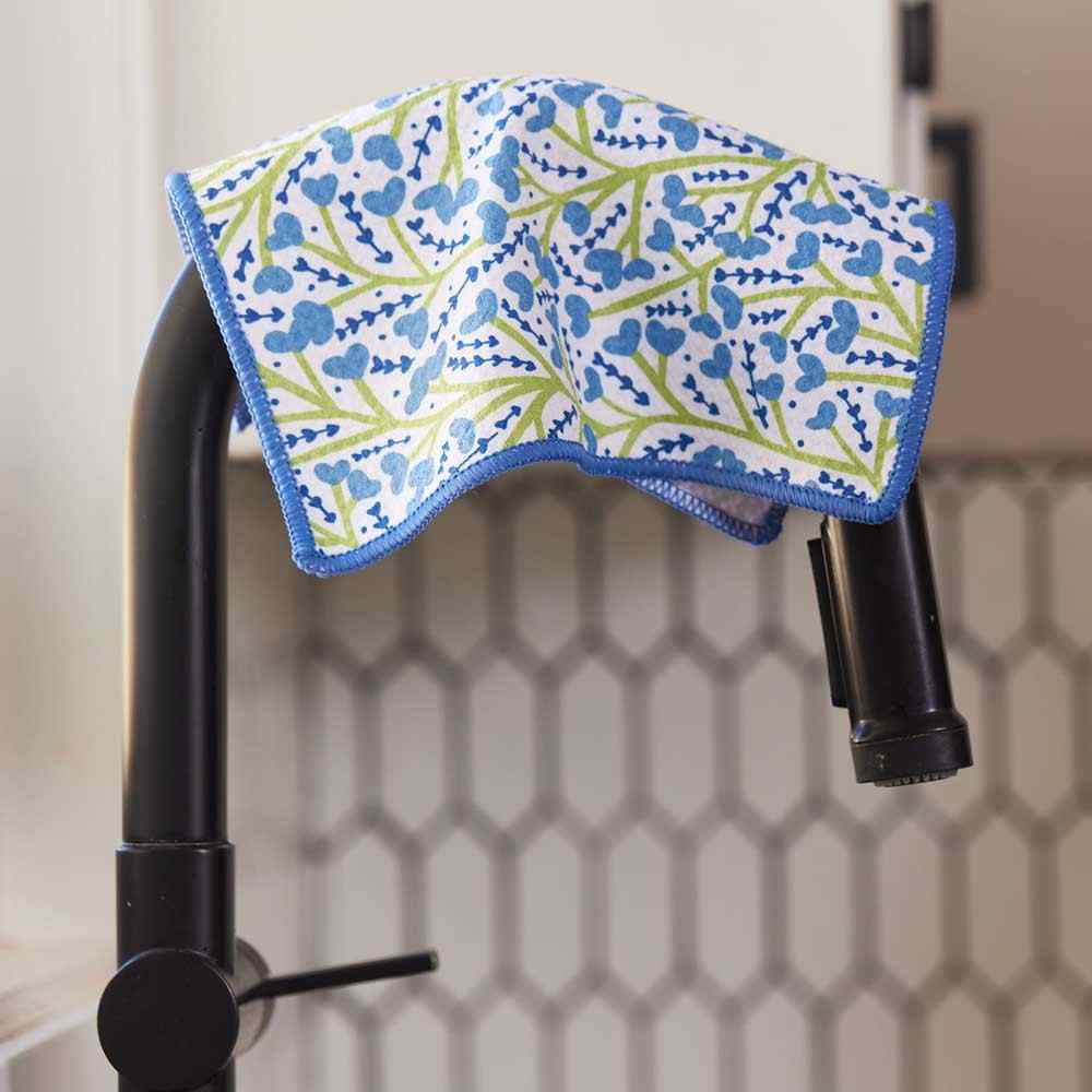 Tilly &amp; Fifer blu Kitchen Dish Cloths (Set of 3) Reusable Dish Cloth - rockflowerpaper