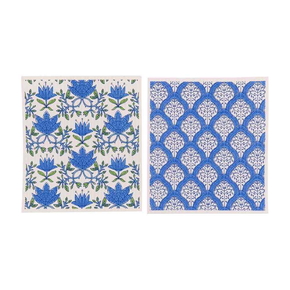 Tilly &amp; Fifer Eco - Friendly blu Sponge Cloth - Set of 2 Eco Cloth - rockflowerpaper