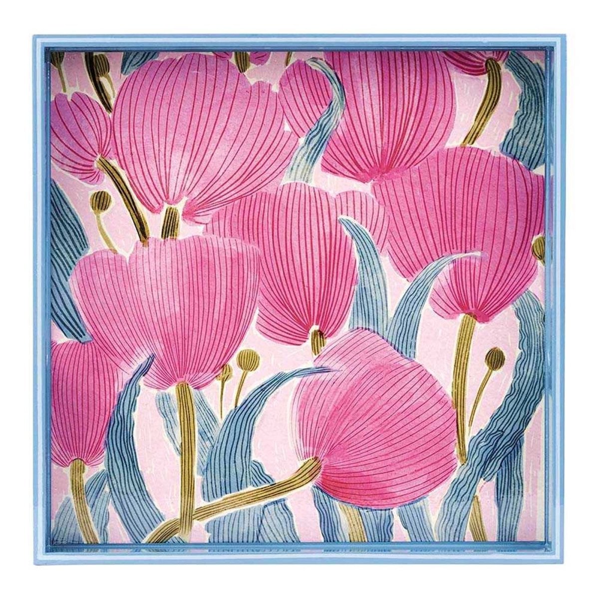 Tulip Blooms 15 Inch Square Tray Tray - rockflowerpaper