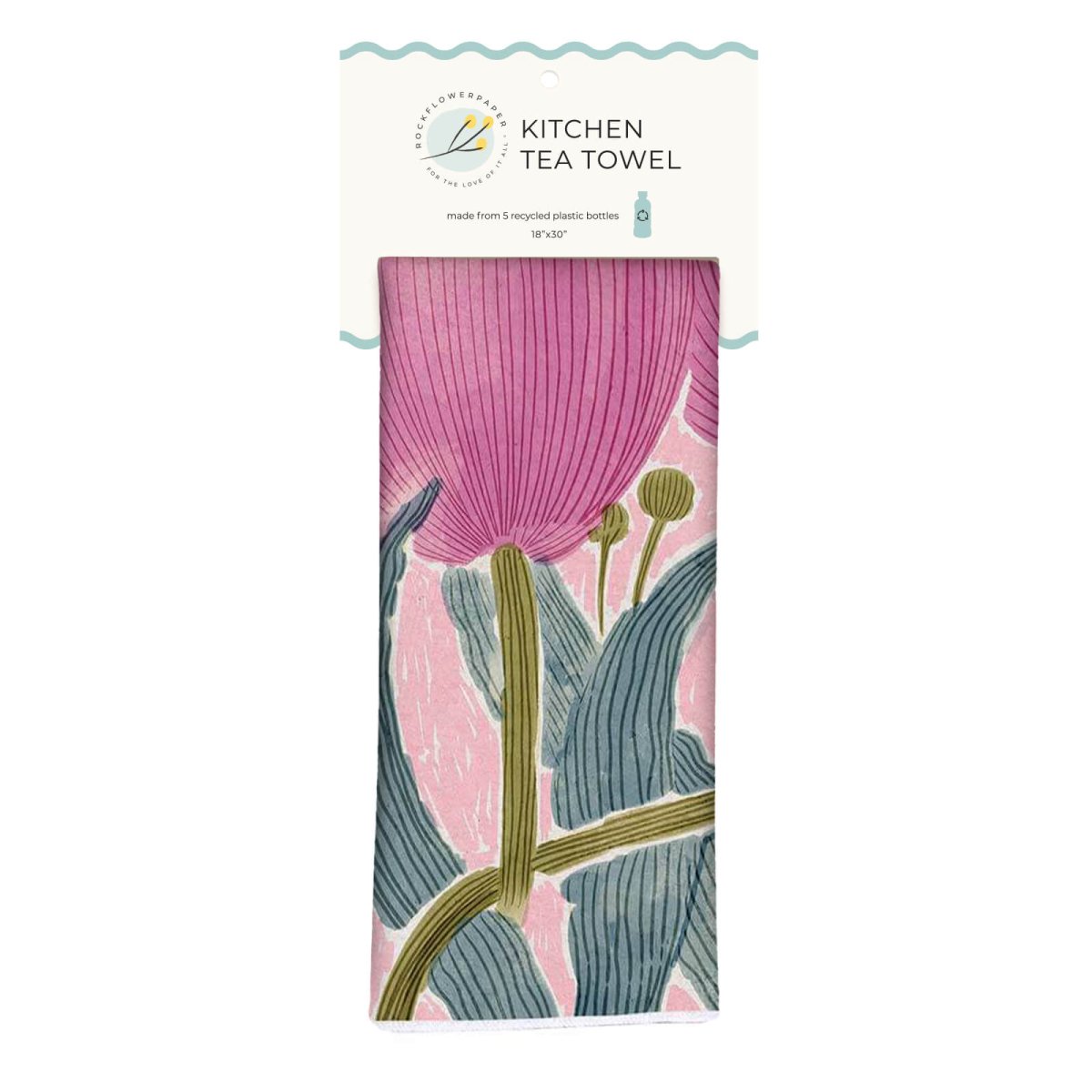 Tulip Blooms Eco Kitchen Tea Towel Tea Towel - rockflowerpaper