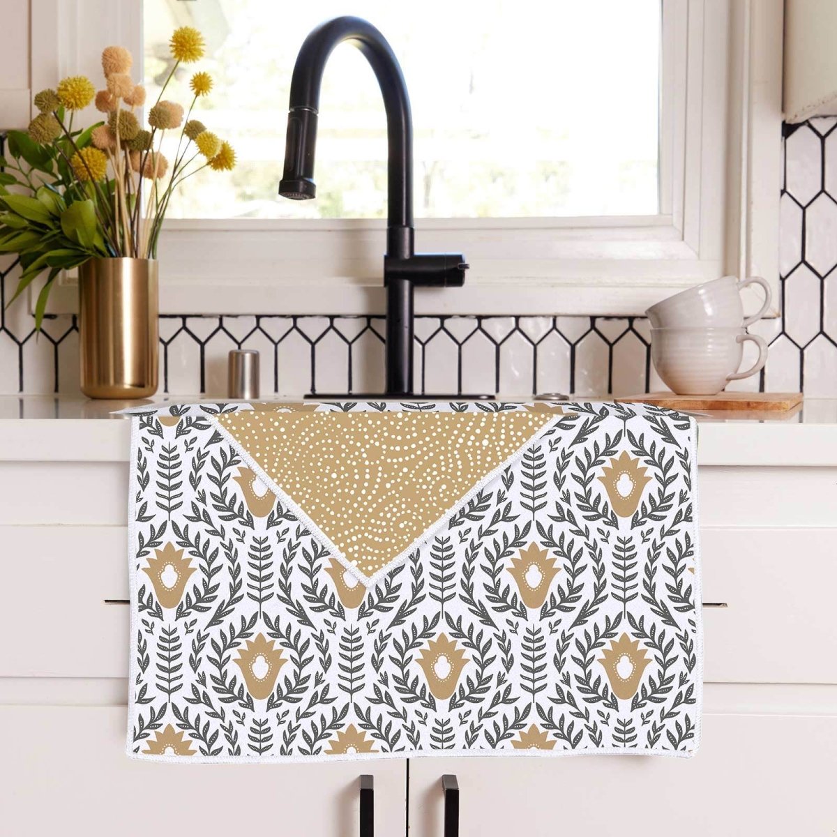 Unity Tan Eco Kitchen Tea Towel Tea Towel - Rockflowerpaper