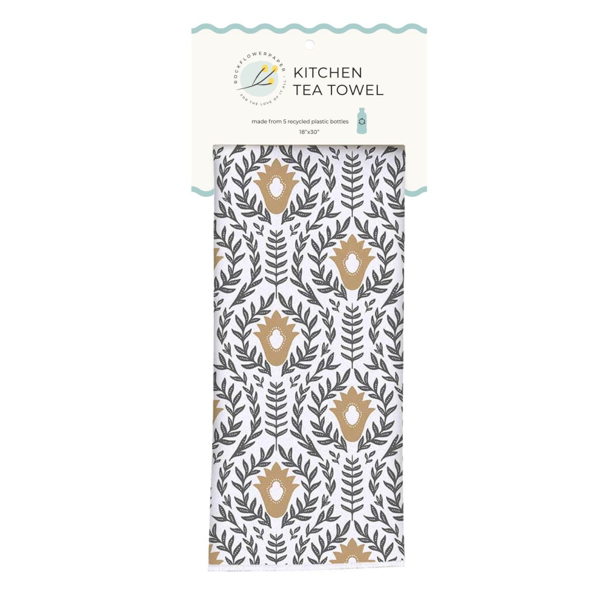 Unity Tan Eco Kitchen Tea Towel Tea Towel - Rockflowerpaper