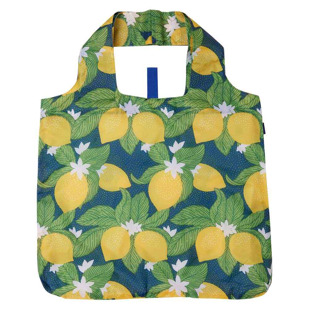 Vintage Lemons blu Bag Reusable Shopping Bag - Machine washable Reusable Shopping Bag - rockflowerpaper