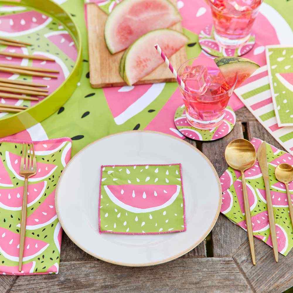 Watermelon blu Kitchen Reusable Cocktail Napkins Set of 8 Reusable Cocktail Napkin - rockflowerpaper