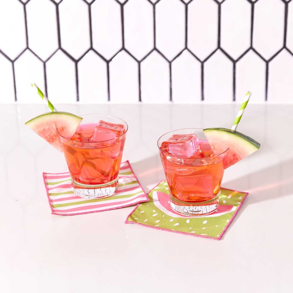 Watermelon blu Kitchen Reusable Cocktail Napkins Set of 8 Reusable Cocktail Napkin - rockflowerpaper