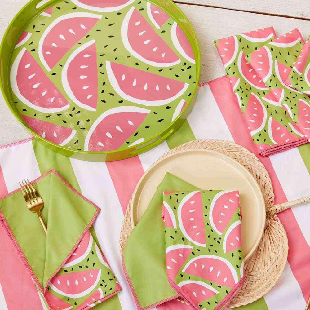 Watermelon Party 15 Inch Round Tray Tray - rockflowerpaper