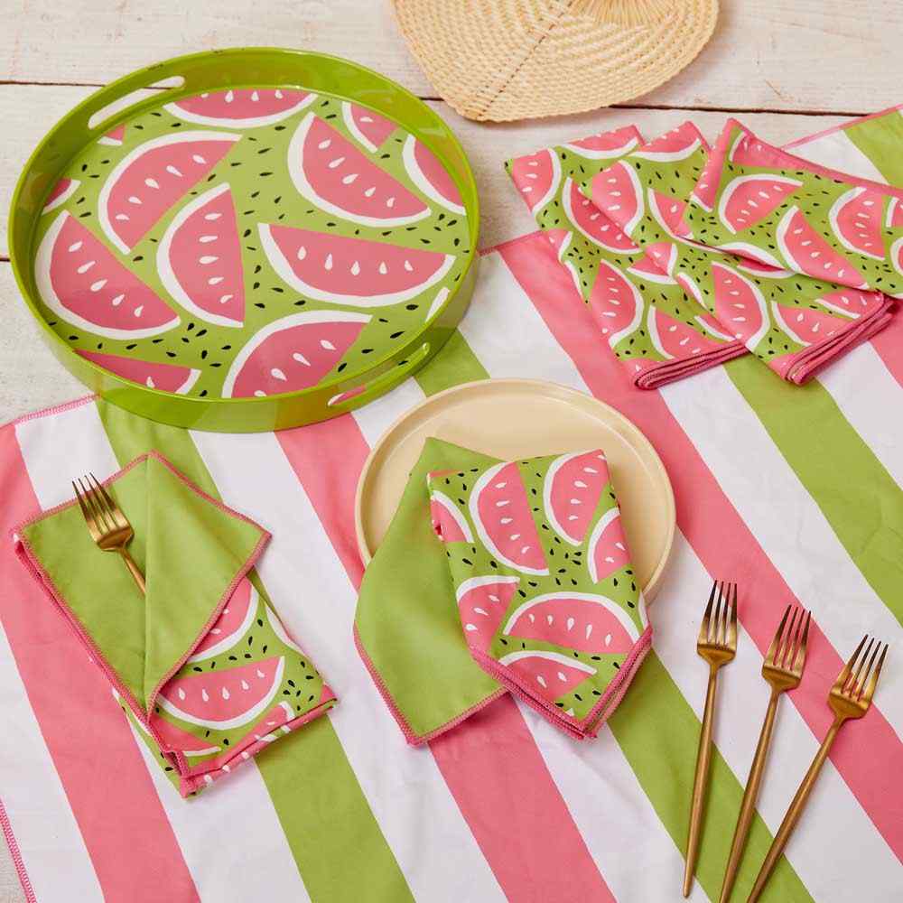 Watermelon Party blu Dinner Napkin Dinner Napkin - rockflowerpaper