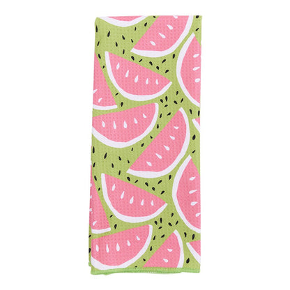 Watermelon Party blu Kitchen Tea Towel - Double - Sided Print Kitchen Towel - rockflowerpaper