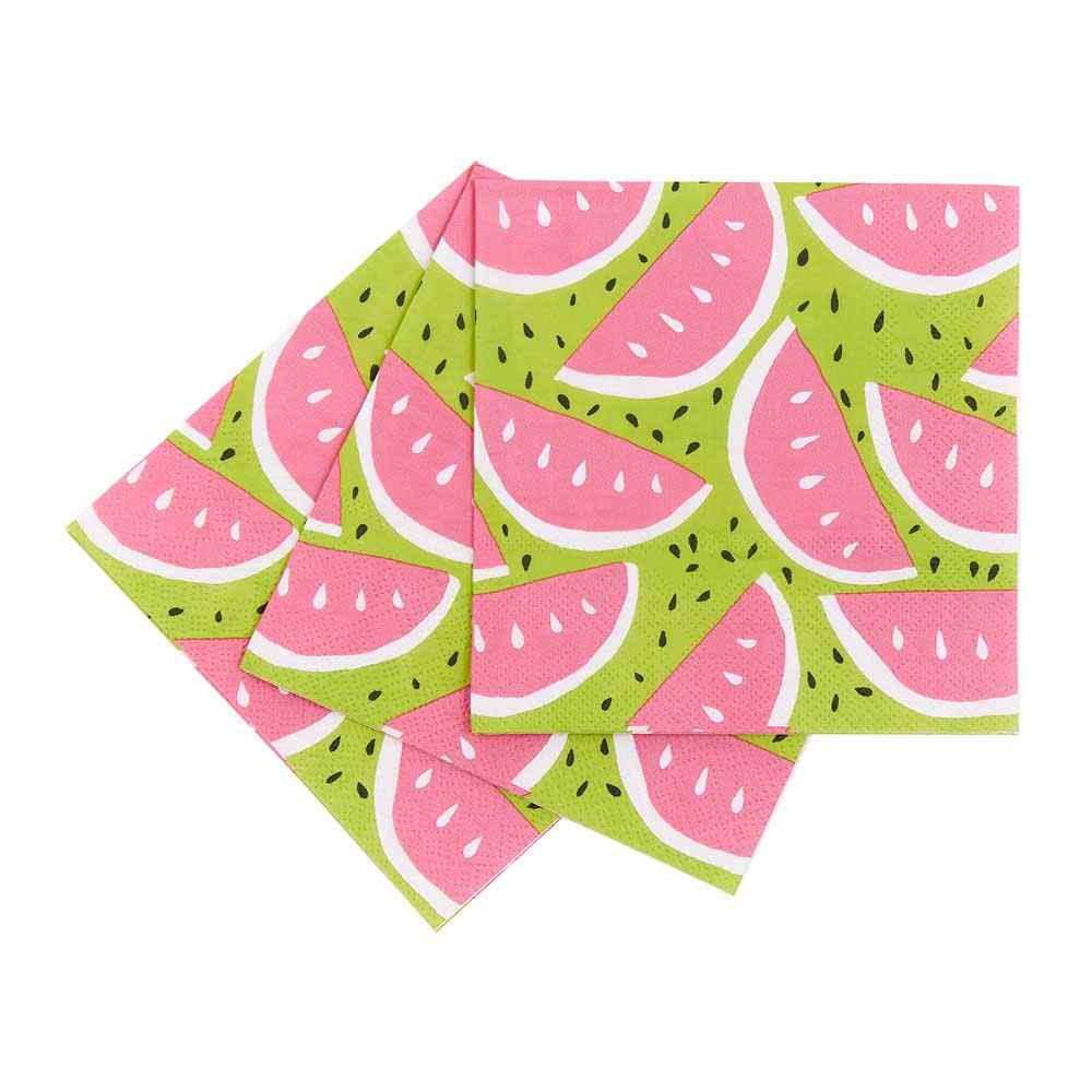 Watermelon Party Paper Cocktail Napkins (Pack of 20) Paper Cocktail Napkin - rockflowerpaper