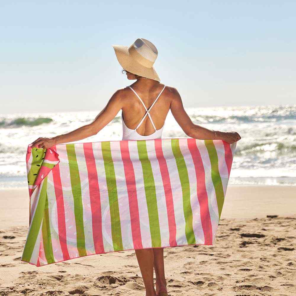 Watermelon Party Reversible Eco Beach Towel Beach Towel - rockflowerpaper