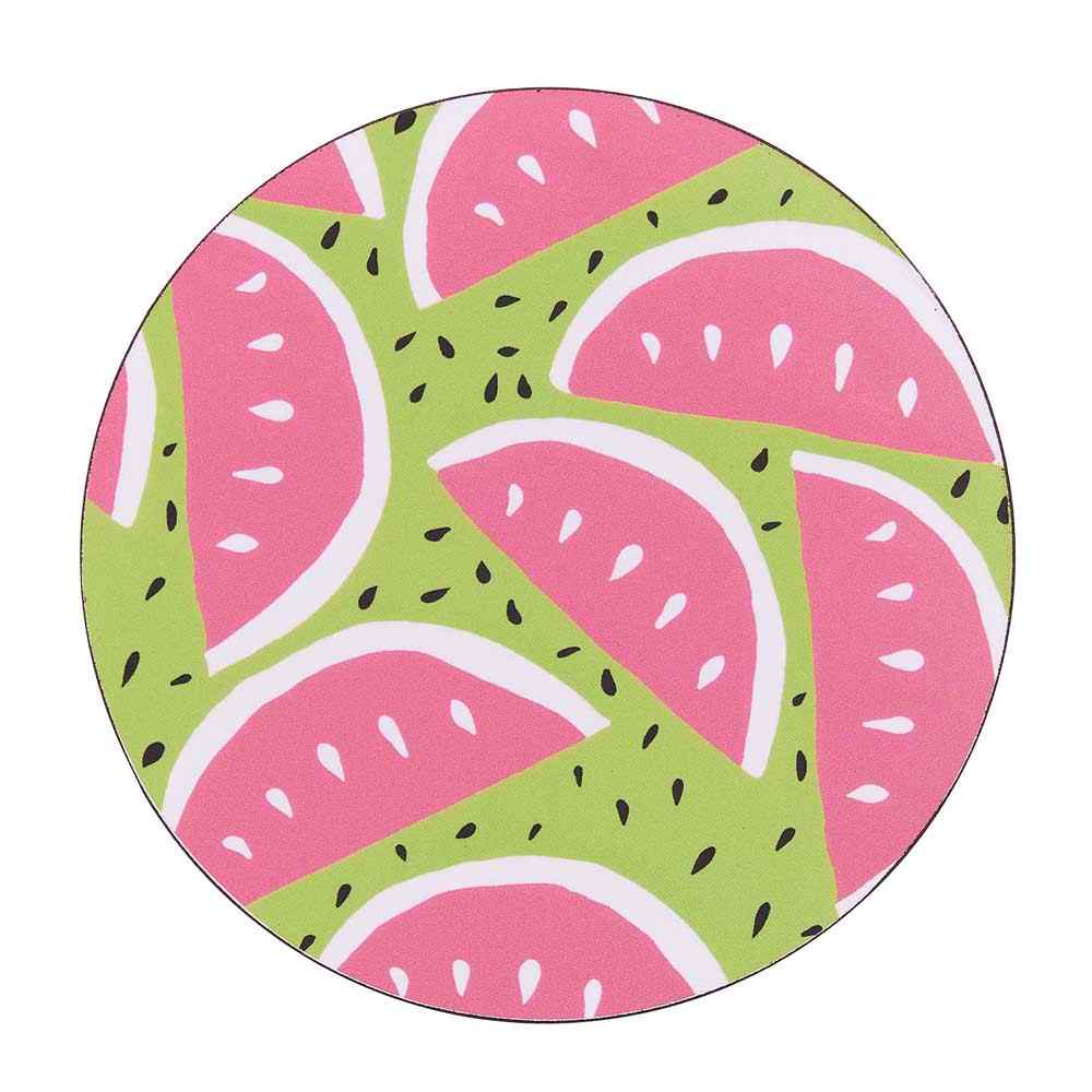 Watermelon Party Round Coaster - Set of 4 Coaster - rockflowerpaper