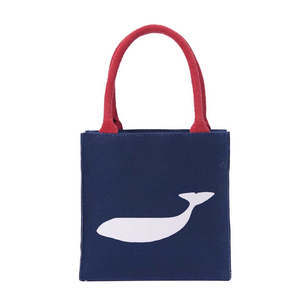 Whale Navy Reusable Itsy Bitsy Gift Bag Gift Bag - rockflowerpaper