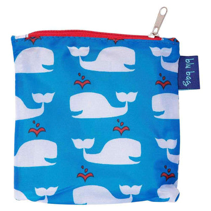 Whales Blue blu Bag Reusable Shopping Bag - Machine washable Reusable Shopping Bag - rockflowerpaper