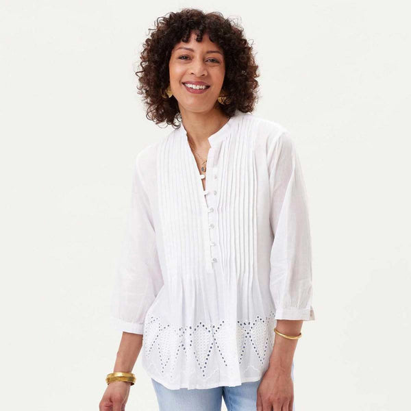 rosarymoon horse print pintuck tunic トップス