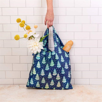 Winter Trees blu Reusable Shopping Bag - Machine washable Reusable Shopping Bag - rockflowerpaper