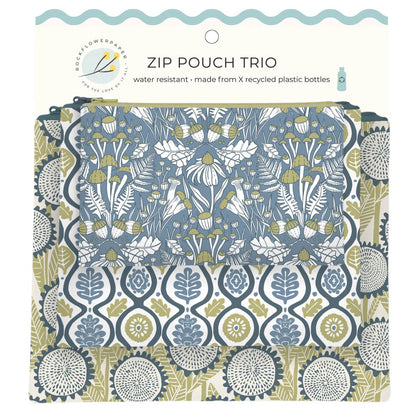 Wynn Zip Pouch Trio (set 3) Zip Pouch Trio - Rockflowerpaper